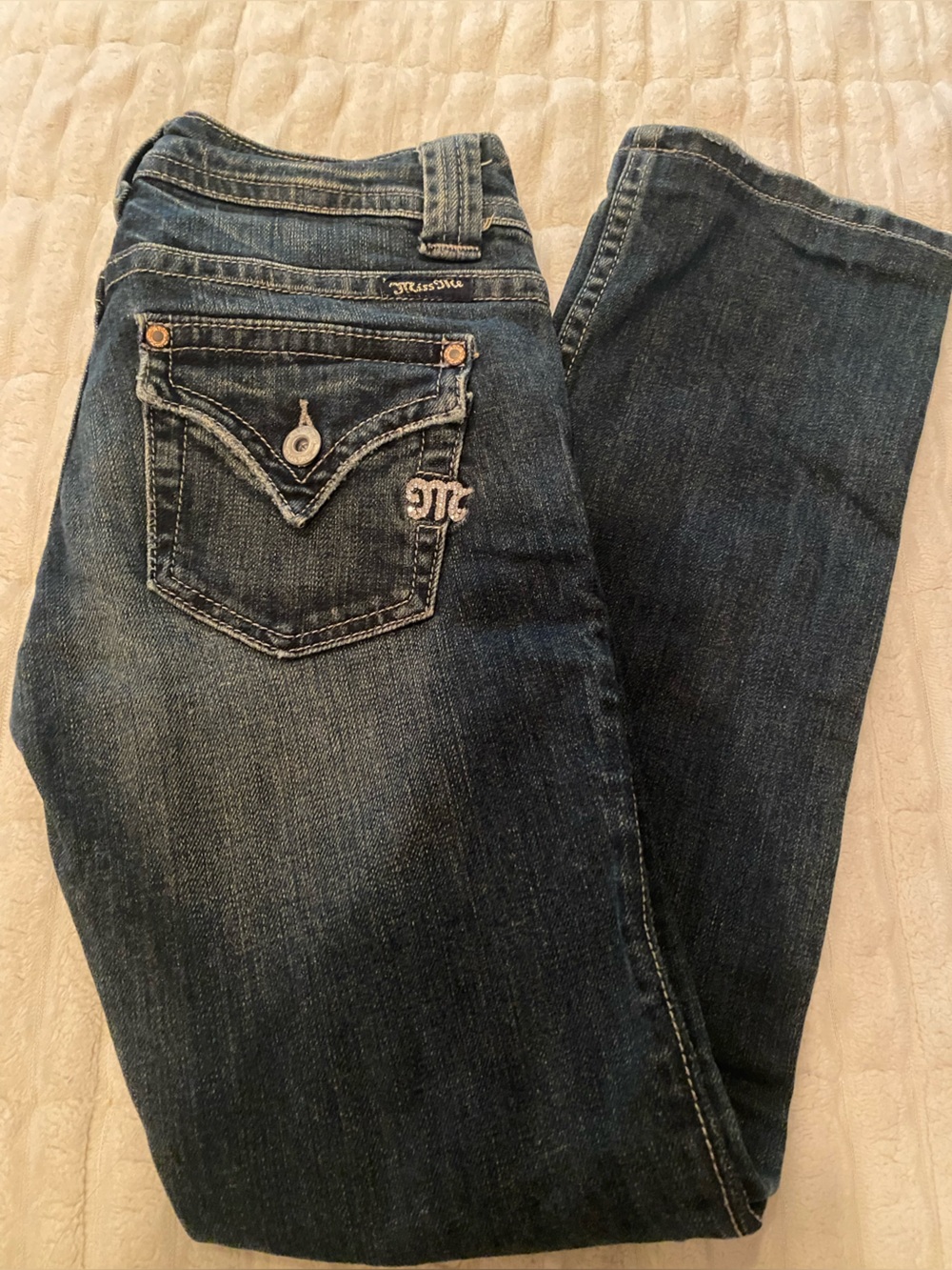 MISS ME Dark Blue Straight Leg  Women’s Jeans